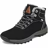 Mishansha Damen Herren Winterschuhe Warm Gefüttert Winterstiefel Wasserdicht Trekking Wanderschuhe 42 EU