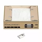 PETKIT Kristallkatzenstreu, Ersatzschale mit Weiße Kristall Katzenstreu,Geruchskontrolle, Staubfrei, Kein Schaufeln, Für PETKIT Purobot Crystal Duo,4er-Pack