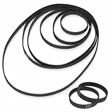 8 Stück 3D Drucker Zahnriemen, 6mm Breite Closed Loop Gummiriemen Geschlossen Riemen 110mm 112mm 122mm 158mm 200mm 280mm 300mm 400mm Breite 6mm Riemen für 3D-Drucker