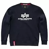 Alpha Industries Herren Basic Pullover Sweatshirt, Marine, XXL