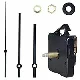 Solinorex Lautlos Quarz Uhrwerk für Wanduhr mit Zeiger, 24mm Schaft 15mm Gewindelänge, Uhrwerk zum Selbsteinbau mit Zeiger, Quarzuhrwerk für DIY Reparatur & Basteln, inkl. 3 Zeiger (83/113/110mm)