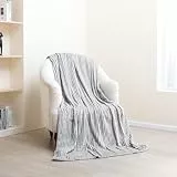 Paco Home Kuscheldecke Flauschig Wohnzimmerdecke Überwurfdecke Kuschelige Couchdecke Bett Weiche Decke Wohndecke Sofa, Farbe:Grau, Größe:150x200cm