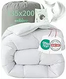 Welldora Komfort Bettdecke 135x200 Winter | 100% Extraweiche Federn & Daunen | Fachärztlich geprüft, Oeko-Tex, Allergiker | Zertifiziert für Tierwohl | Dicke extrawarme Winterdecke Daunendecke