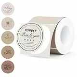 MUNBYN Morandi Herbst 50mmx50mm Runde Thermo-Etiketten, Thermo-Aufkleber, 2 Zoll Thermo-Aufkleber für Kerzen, Backen, 150 Etiketten/1 Rolle