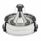 PetSafe Drinkwell Edelstahl Multi-Pet Trinkbrunnen - Zweifache Filtration - Entfernt Haare & Gerüche - Kratzfest & Rostfrei - Für mehrere Haustiere - Einstellbarer Wasserfluss - 3,8 Liter Kapazität