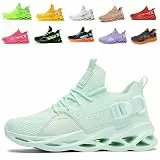 Turnschuhe Herren Damen Sportschuhe Laufschuhe Atmungsaktiv Leichtewichts rutschfeste Gym Fitness Schuhe Fashion Luftpolster SneakerG133 AppleGreen41