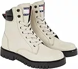 Tommy Jeans Damen TJW LACE UP Boot EN0EN02314 Mittelhohe Stiefel, Beige, 41 EU