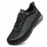 frysen Herren Damen Sportschuhe Fitness Schuhe Running Sneaker Sport Sneakers Laufschuhe Trekkingschuhe.Black41