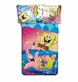 Klaus Herding GmbH Spongebob Wende Bettwäsche Set 2 TLG. 135 x 200 cm 80 x 80cm