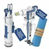 BADfabrik24 Geberit Typ 383 Füllventil + Typ 212 Spülventil Set – für Aufputz- & Unterputz-Spülkästen – inkl. Mikrofasertuch – leiser Betrieb, einstellbare Spülmengen, schnelle WC-Reparatur