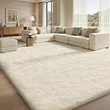 Sour Lemon Hochflor Teppich Creme Teppich Wohnzimmer 120x160 Waschbar Anti-Rutsch Extra Große Teppiche Schlafzimmer Flauschige Moderne Teppiche Matte Teppichen für Schlafzimmer Kinderzimmer