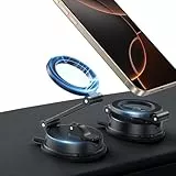 DOMAVER Magnetische Handyhalterung für das Auto, 360 ° drehbar, faltbar, [Armaturenbrett/Windschutzscheibe] Super stabil, starker Magnet für universelles Auto, iPhone 16 Pro Max/Samsung, Schwarz