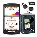 Bryton Rider S810 GPS-Fahrradcomputer Sensor-Bundle mit 3,5' Farb-Touchscreen, 50 Stunden Akkulaufzeit, Offline-Europakarte, Navigation mit Abbiegehinweisen, wasserdicht, ANT+/BLE-Konnektivität