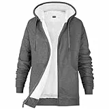 CityComfort Kapuzenpullover für Damen, Zipper Hoodie Damen und Teenager, Sweatjacke Damen mit Kapuze S bis XL - Geschenke für Frauen (Anthrazit, M)