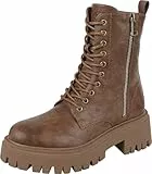 Dockers by Gerli Schnürboots Frauen Schnürstiefel braun EU40 Sonstiges Material Rockwear