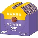 Milka Kleines Dankeschön Pralinen – Alpenmilch-Schokolade mit feiner Milchcrème-Füllung – 12 x 44g