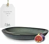 like. by Villeroy & Boch – Lave Gris Schale Flach grau, Spülmaschinenfest, Mikrowellensicher, Teller, Geschirr, Speiseteller, Essteller, Schale flach, Steingut
