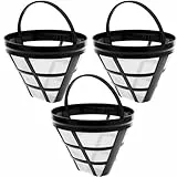 Kaffeefilter Wiederverwendbar Größe 4, 3 Stück Kegelförmig Dauerkaffeefilter für 8-12 Tassen Kaffee, Waschbar Kaffeetropfer Mehrwegfilter, Papierloser Kaffeefilter zur Herstellung von Manuellem Kaffee