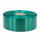 Geschenkband Ringelband 50mm x 100m wasserfest - 30 FARBEN in 5/10/19/31/50mm - Dekoband aus Kunststoff - Polyband Schleifenband zum Basteln von Weihnachtssternen & Autoschleifen - Dunkelgrün