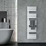 VILSTEIN® Badheizkörper [160x45cm] - Handtuchheizkörper Elektrisch einsetzbar [SEITLICH OFFEN] - Handtuchtrockner Badezimmer - Handtuch Heizkörper Bad - Handtuchheizung - Wandheizkörper - (Weiß)