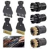 8 Stück für Kärcher Dampfreiniger Zubehör SC1 SC2 SC3 SC4 SC5, Dampfreiniger Handgerät, Dampfreiniger Bürste Set, Rundbürste, Fugenbürsten, Dampfreiniger Ersatzteile