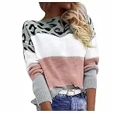 Damen Pullover, Pulli Sommer Mit Rundhals Print Strickpullover Winter Sweatshirts Winterpullover Elegant Einfaches Häkelpullover Außergewöhnliche Pullover Festliche Oberteile Tops Grosse Grössen