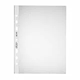 Herlitz 10468585 Prospekthülle A5 Standard genarbt, 100er Packung, PP, 0,055 mm, transparent