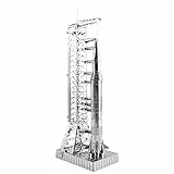 Metal Earth Fascinations MMS167 Metallbausätze - Apollo Saturn V mit Startrampe, lasergeschnittener 3D-Konstruktionsbausatz, 3D Metall Puzzle, DIY Modellbausatz mit 2 Metallplatinen, ab 14 Jahre