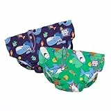 Bambino Mio Wiederverwendbare Schwimmwindel 2er-Packung, Spritz & Flosse, 2-3 Jahre, Strandmode-Essentials für Babys und Kleinkinder, Jungen und Mädchen.