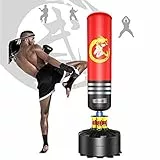 Dripex 175cm Boxsack Erwachsene Freistehender Standboxsack MMA Boxpartner Boxing Trainer Heavy Duty Boxsack mit Saugfuß
