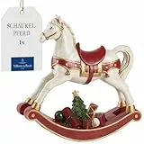 Villeroy & Boch - Winter Collage Schaukelpferd XL Rot, Weihnachtsfigur, Winterdeko, Weihnachtsdeko, Dekoartikel, Deko Weihnachten, Weihnachten Dekoration, Xmas, Kunststoff, Polyresin