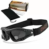 HELLY® - No.1 Bikereyes® | Motorradbrille, Bikerbrille, getönt | winddicht, gepolstert, beschlagfrei, HLT® Sicherheitsglas | TOP Tragegefühl bei langen Ausfahrten | Motorradbrille: 1325-a (smoke)