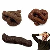 SGERUFZ 3 pcs Kackhaufen Scherzartikel Fake Scheiße Kackwurst Scheißhaufen KOT, Ganz Große Kacke Scheiße Tricky Toys Prank Requisiten mit Drawstring Tasche für Halloween April Fools