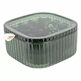 INMORVEN 3-lagiges Acryl-Schmuckkästchen mit Deckel (Grün) – Stapelbare Schmuckaufbewahrung für Ohrringe, Ringe & Ketten | Geschenk für Frauen & Mädchen