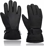 Arcweg Kinder Skihandschuhe Winter Wasserdicht Handschuhe Warme Atmungsaktiv Mitten Fäustlinge für Unisex Mädchen und Jungen Wintersport L/XL