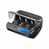 Goobay 73178 Universal Ladegerät für NI-MH AAA/AA/C/D/9V und Li-Ion 18650 E-Zigarette Akku schwarz