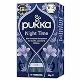 Pukka | Bio-Kräutertee „Night Time“ | Kamille, Lavendel, Lindenblüten und Baldrian | 20 Teebeutel