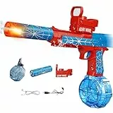 Tecnock Elektrische Wasserpistolen für Kinder & Erwachsene, 2er-Set Automatische Wiederaufladbare Wasserblaster mit Leuchtender Mündung, Reichweite, Akku-Spritzpistolen für Pool, Strand Garten