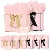 BBLIKE Geschenktüten Geschenktüte mit Henkel - 8 Geschenktasche + 8 Grußkarten + 8 Sydney Paper, Geschenktaschen, Geschenkverpackung für Geburtstag, Geschenk, Feier, Hochzeit