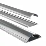 Hama Selbstklebender Kabelkanal Grau (Kunstoffleiste 1 Meter Länge, für 8 Kabel, halbrunde PVC Kabelabdeckung, inkl. Klebestreifen der Marke 3M)