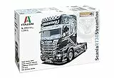 Italeri 3952S - 1:24 Scania R730 Streamline Show Truck, Modellbau, Bausatz, Standmodellbau, Basteln, Hobby, Kleben, Plastikbausatz, detailgetreu, Unisex Erwachsene , Schwarz