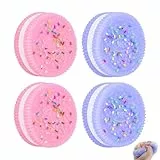 KYLOS 4 Stück Squeeze Toys, Squishy Spielzeug, Keks Stressabbau Spielzeug, Ultraweiches Dekompressionsspielzeug In 2 Rosa + 2 Lila, 3.8Cm Länge 1Cm Höhe