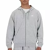 New Balance Herren Sport Essentials Logo French Terry Full Zip Jacke, Athletic Grey, L