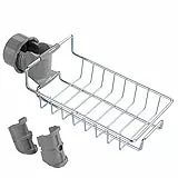 WENKO Maximex Duschablage Edelstahl, montierbar ohne bohren an die Duschstange, 23 x 7 x 10,5 cm