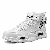 FUSHITON Herren Laufschuhe Mode High Top Sneakers Freestyle Hi-Top Lässig Sportschuhe Wanderschuhe Hoch Turnschuhe Freizeitschuhe Fitness Hohe Schuhe
