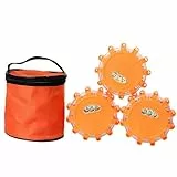 LED Warnleuchte Auto,Rundumleuchte LED Warnblinkleuchte mit Magnetfuß und Haken Warnleuchte,9 Blinkmodi,Notbeleuchtung Warnlampe Panne für Camping,Bergsteigen,Wandern,Lastwagen,Booten (3 Stück)