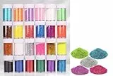 24 Stück Bastel Glitzerstaub Set, 24 Farben Holographische Klobig, Glitzerstaub, Glitzerstaub Basteln, Glitzerstaub, DIY Basteln Glitzerstaub, für Epoxidharz, Handwerk Dekoration, Körper Nägel