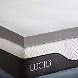 LUCID Memory Foam Matratzen Topper 90x200cm mit Bambuskohle, 7,5 cm dicke Matratzenauflage 90 x 200 cm