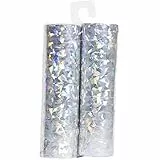 Folat 65815 - Luftschlangen - Silber holografisch - 2 Rollen mit je 18 Schlangen - 4 m lang