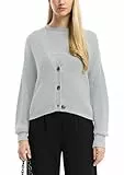QS Melierte Strickjacke aus Baumwollmix